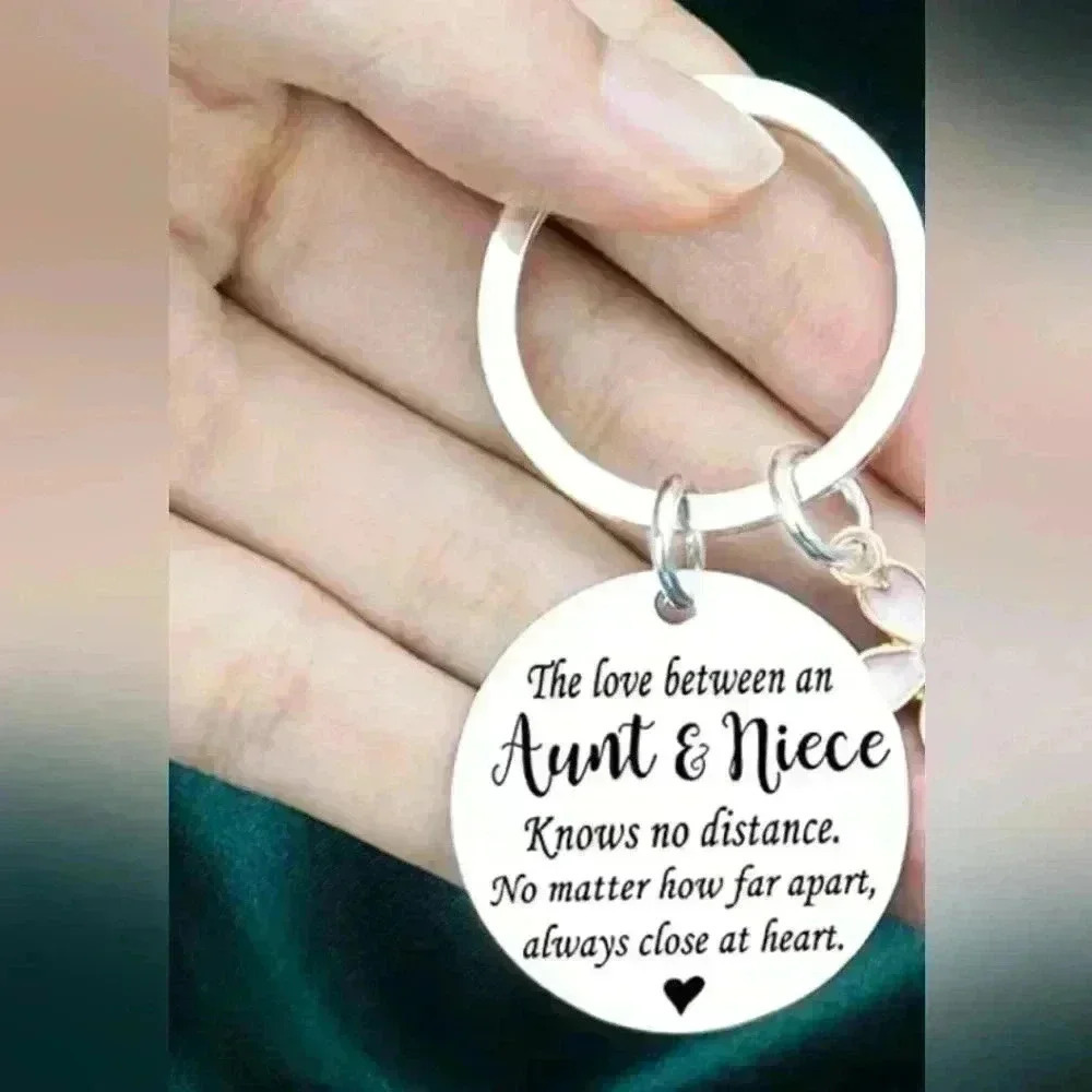 Auntie Niece love forever hot Keychain